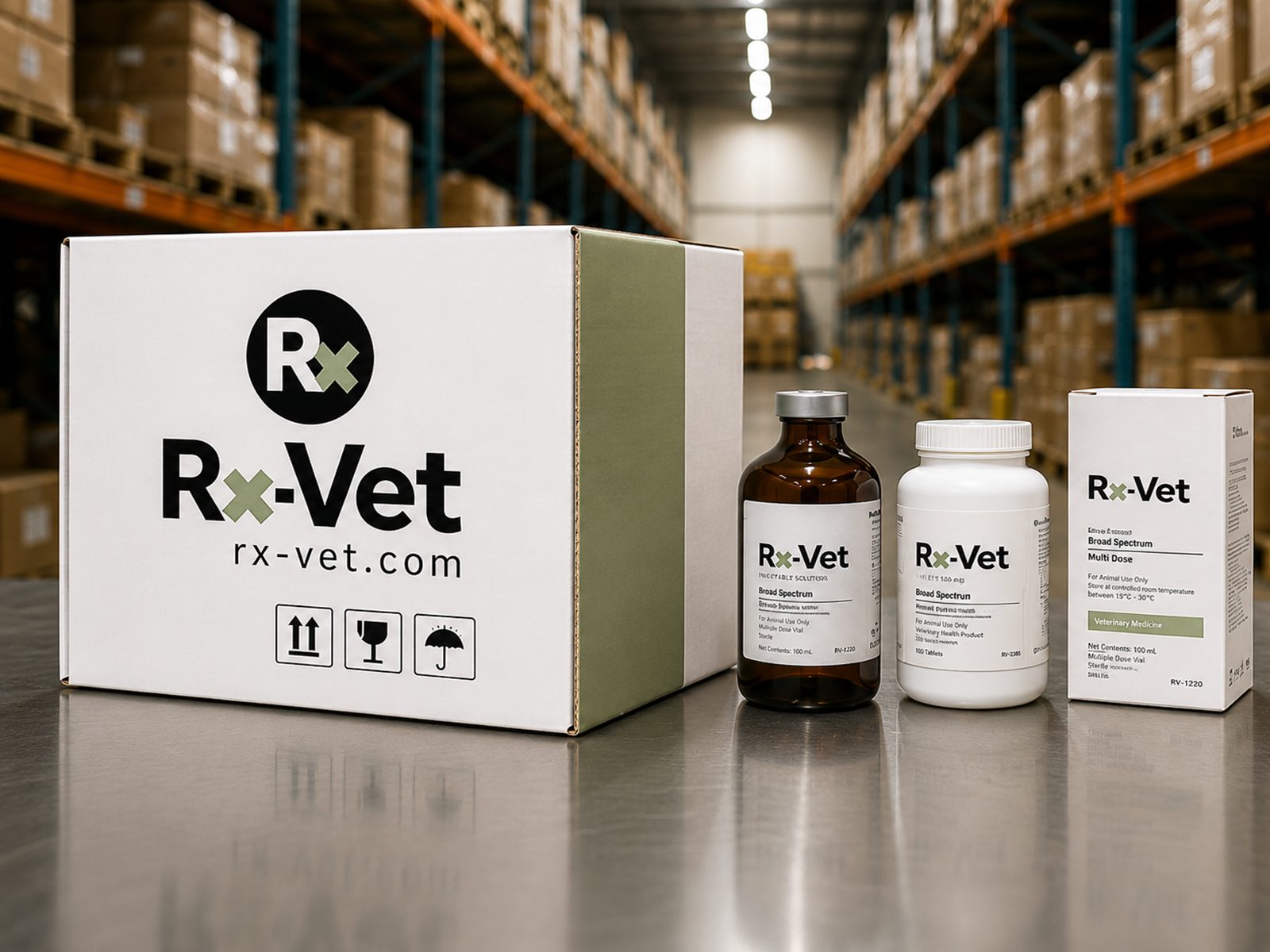 Rx-Vet products in the distribution facility